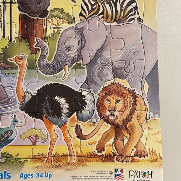 NOT ELIGIBLE FOR BUNDLE DEAL Patch 25-Piece Zoo Animals Puzzle - Picture 5 of 6